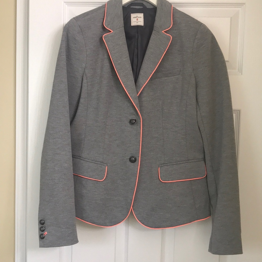 Gap Grey with Pink Trim Blazer